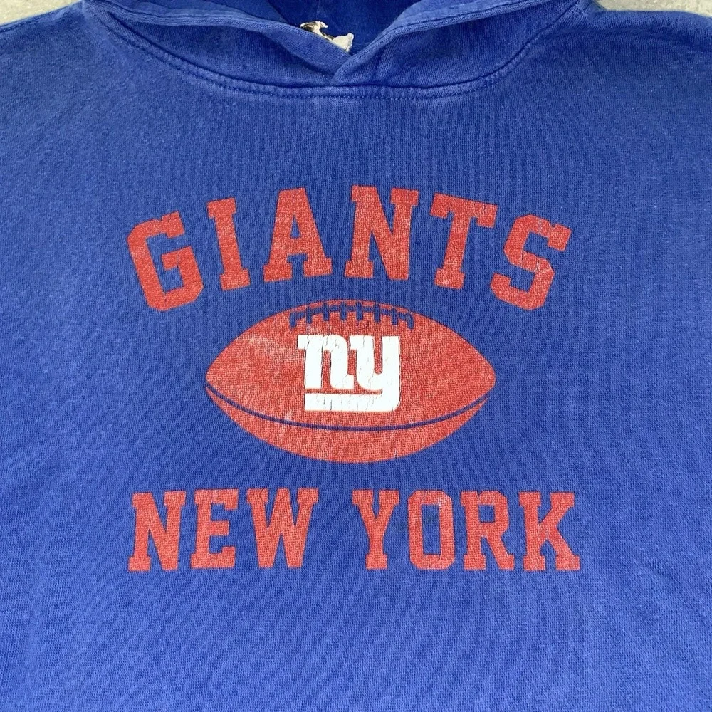 NFL Team Apparel Hoodie Youth XL Blue New York Giants Football Pullover 2000s‎